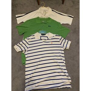 Lot Of 3 Under Armour  Polo‎ Nike Men's Polo Shirts XL Short Sleeve